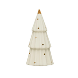 Tree w/ Gold Electroplated Dots, White, 2.5" x 5.25"H