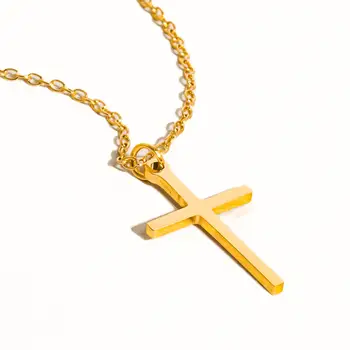 Tirza 18k Gold Non-Tarnish Small Cross Necklace