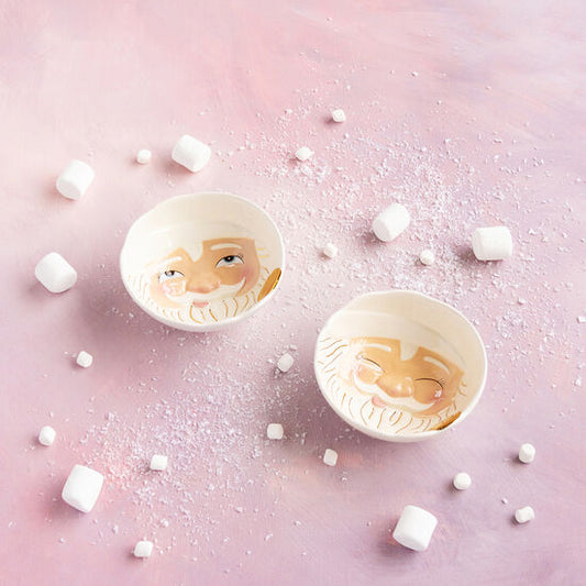 Papa Noel Bowl, Cream, 2 Styles