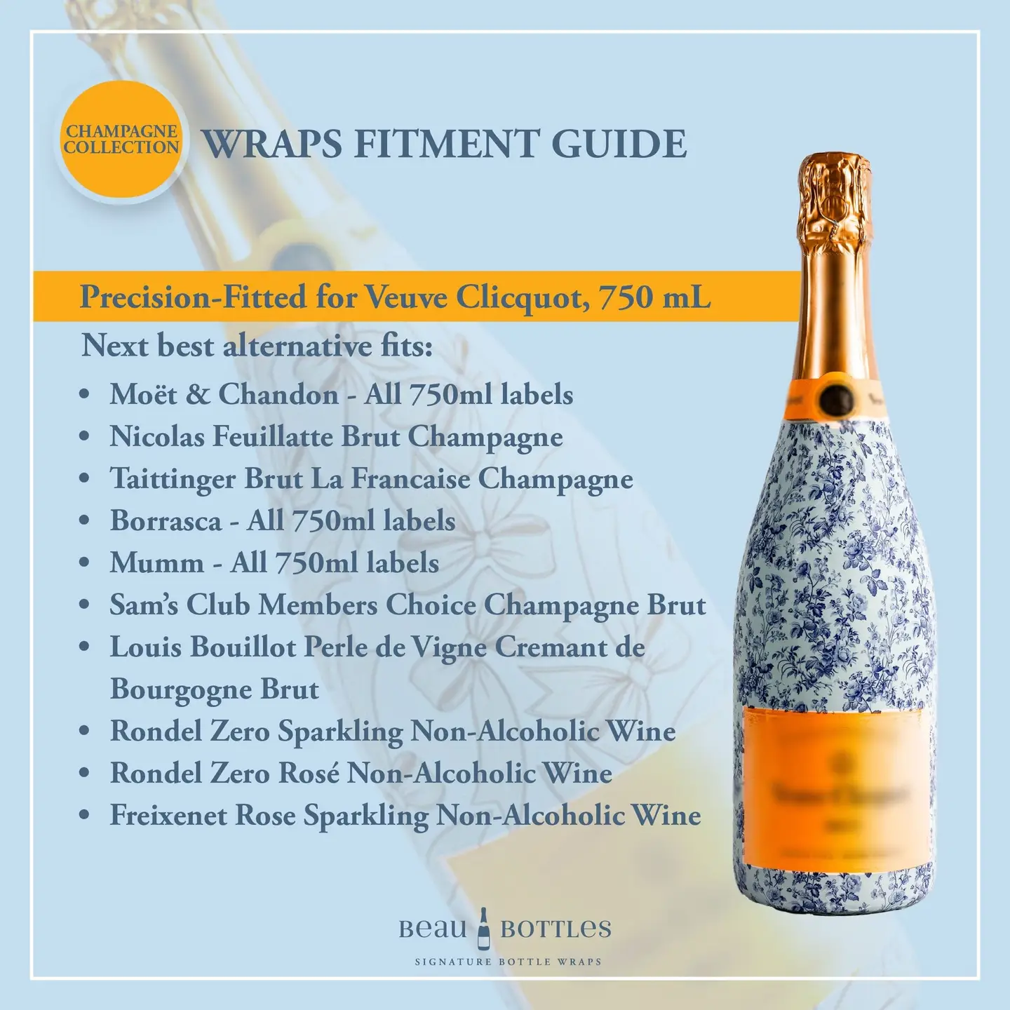Beau Bottles Timeless Christmas Trees- Champagne Collection