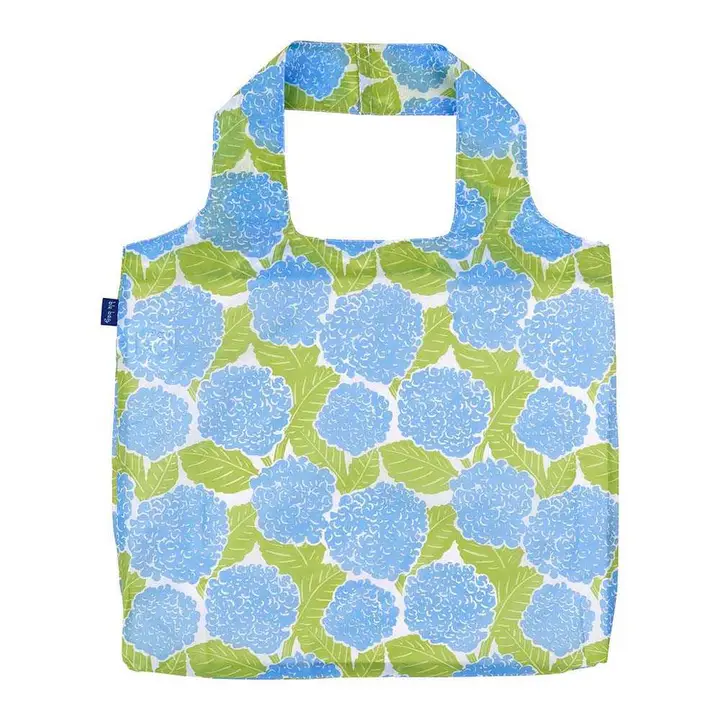 Reusable Shopper Tote, Blue Hydrangea
