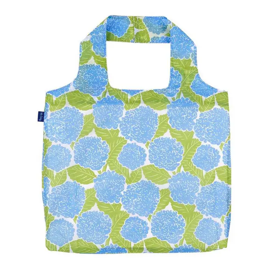 Reusable Shopper Tote, Blue Hydrangea