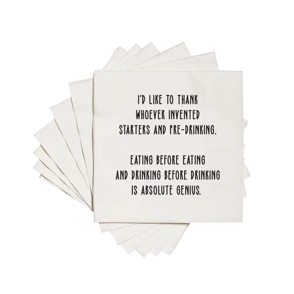 Starters and Pre-Drinking - Cocktail Napkins