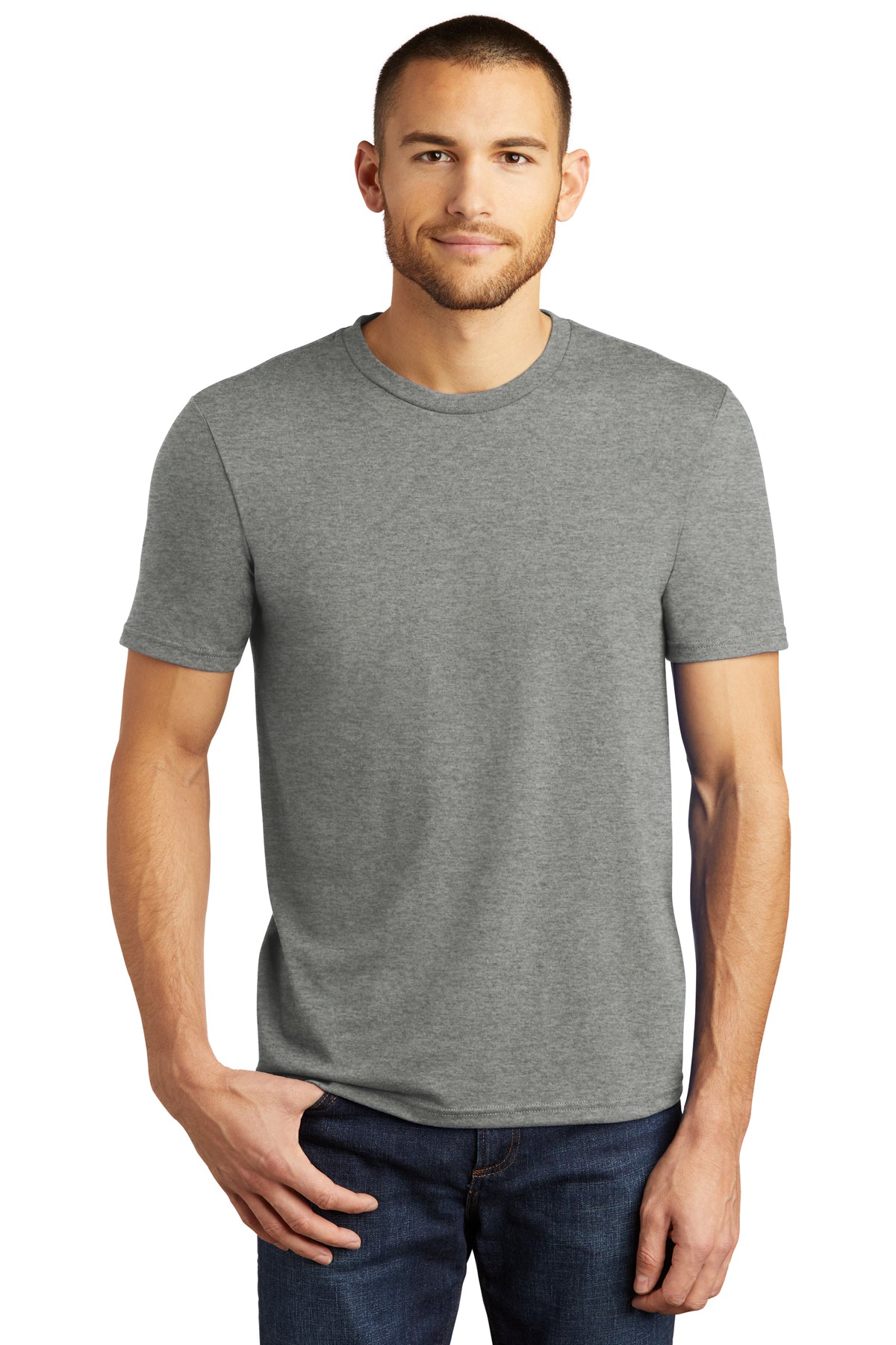 District Tri Blend Tee, Grey Frost