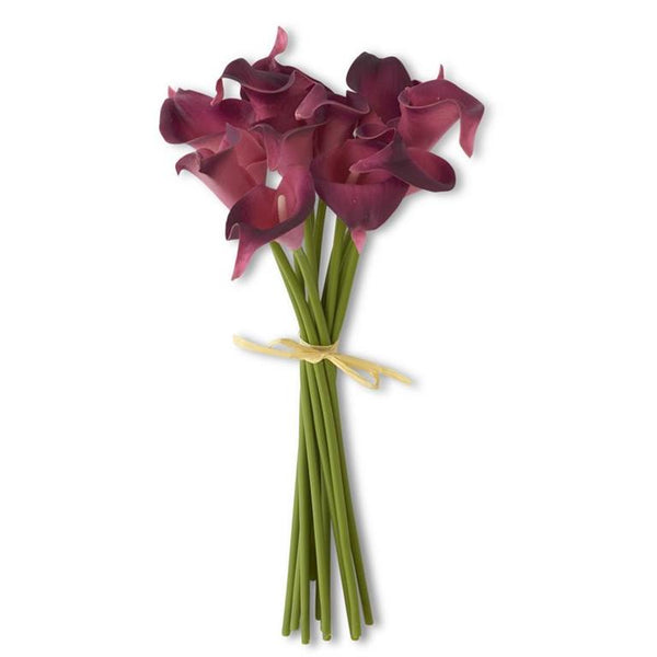 Real Touch Fuchsia Calla Lily Bundle (12 Stems), 14"