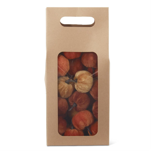 Craft Bag of Mini Brown, Orange & Yellow Pumpkins (24pc)
