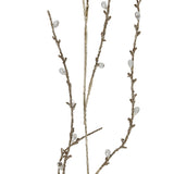 Faux Twig Garland w/ Acrylic Jewels & Glitter, Gold Finish