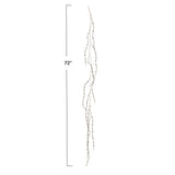 Faux Twig Garland w/ Acrylic Jewels & Glitter, Gold Finish