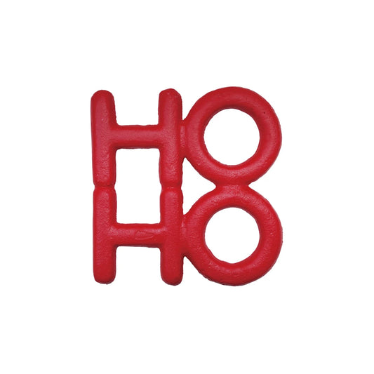 Cast Iron Trivet "Ho Ho", Matte Red