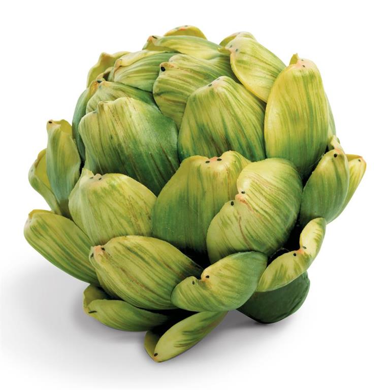 Artichoke, faux, green 8"