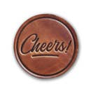 Cheers!- Leather Coaster