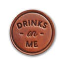 Drinks on Me - Leather Coaster