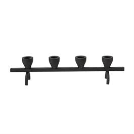 Textured Metal Taper Holder, Black