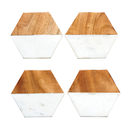 Hexagon Coasters, Set of 4