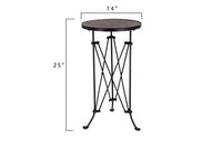 Metal Table w/ Wood Top