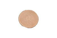 9" round paulownia wood pedestal each will vary