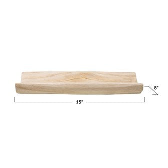 Paulownia Wood Curved Tray - POWELL PICK-UP ONLY