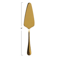 Stainless Steel Cake Server w/ Gold Electroplating